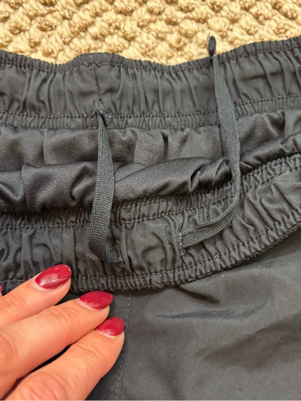 Ladies Nike Dri-Fit Black Lined Running Shorts Size Medium - Picture 5 of 5